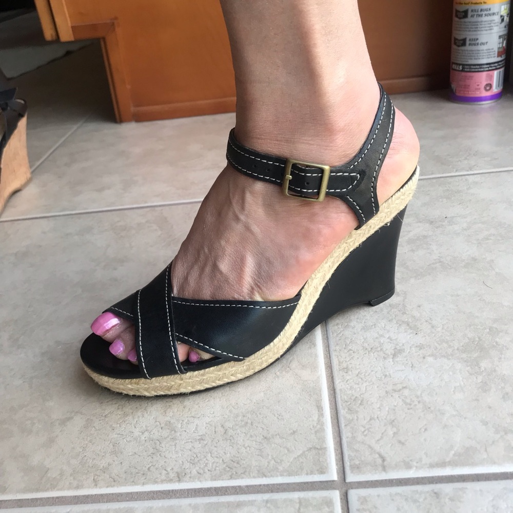 Preview International wedge leather sandal